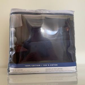 Queen Sheet Set (100% Cotton) (Dark Blue)